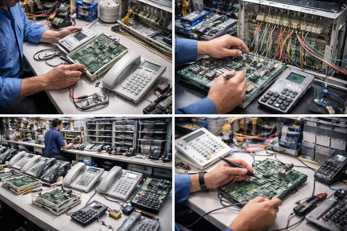 workshop management for landline phone repair