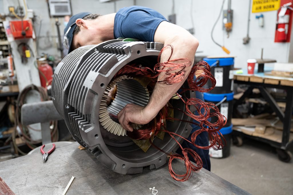electric motors repair workshop